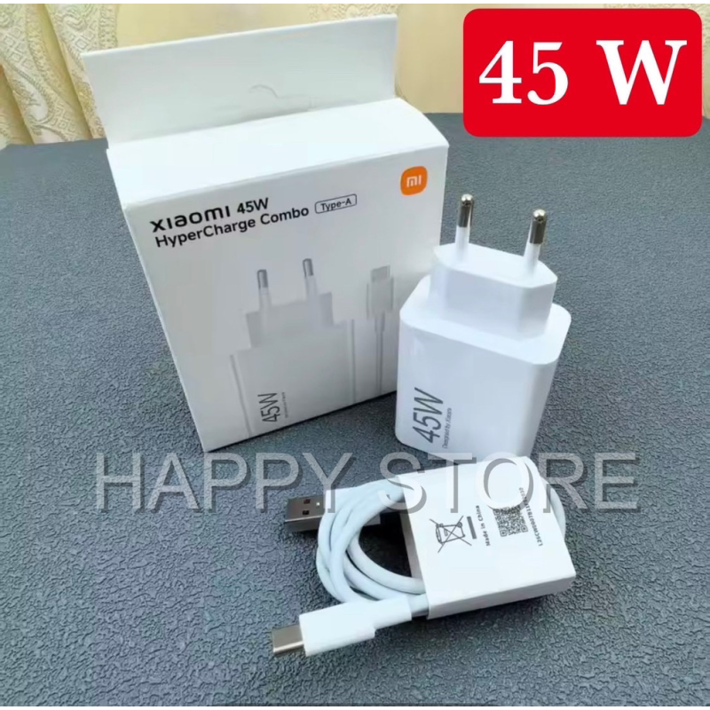 Оригінальний зарядний пристрій Xiaomi Mi 45W + Кабель 6 А Type C до USB швидка зарядка гарантовано! 45