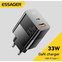 Швидкий зарядний пристрій ESSAGER 33 W два вхідні розʼєми під USB та Type C для усіх телефонів та планшетів